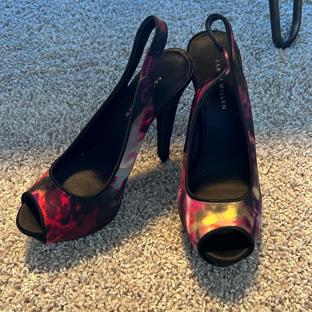 KAREN MILLEN watercolor 5inch Heel
